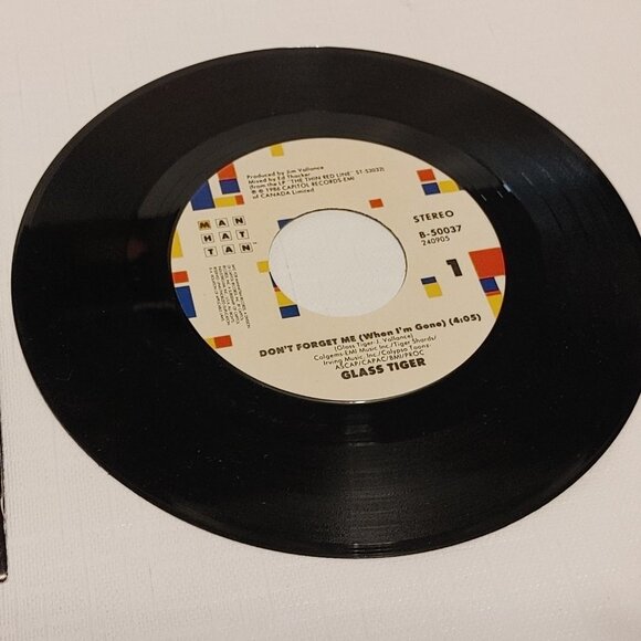 Rock Picture Sleeve 45 Glass Tiger - Don't Forget Me / Ancient Evenings … - Picture 4 of 4